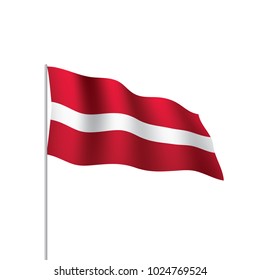Latvia flag, vector illustration on a white background