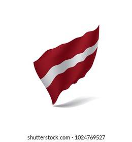 Latvia flag, vector illustration on a white background