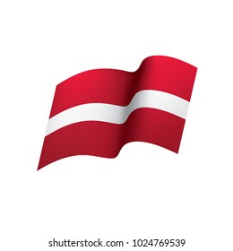 Latvia flag, vector illustration on a white background