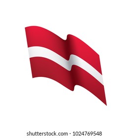Latvia flag, vector illustration on a white background