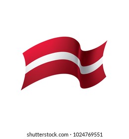 Latvia flag, vector illustration on a white background