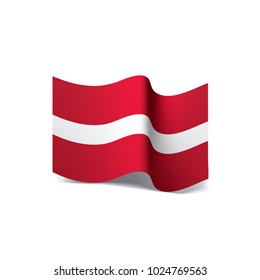 Latvia flag, vector illustration on a white background
