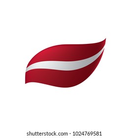Latvia flag, vector illustration on a white background