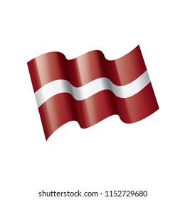 Latvia flag, vector illustration on a white background