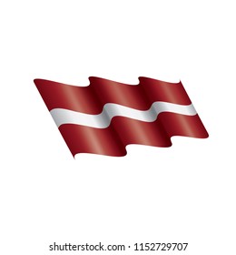 Latvia flag, vector illustration on a white background