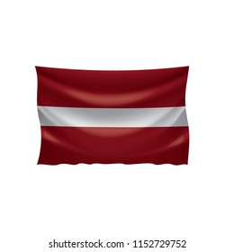 Latvia flag, vector illustration on a white background