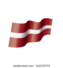 Latvia flag, vector illustration on a white background