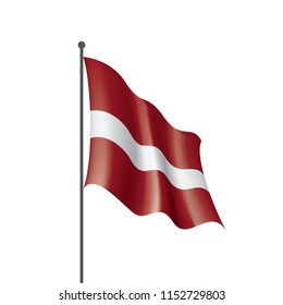Latvia flag, vector illustration on a white background