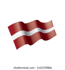 Latvia flag, vector illustration on a white background