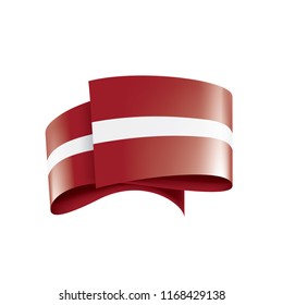 Latvia flag, vector illustration on a white background