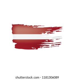 Latvia flag, vector illustration on a white background.
