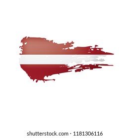 Latvia flag, vector illustration on a white background.
