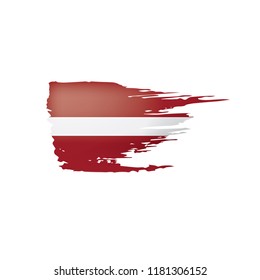 Latvia flag, vector illustration on a white background.