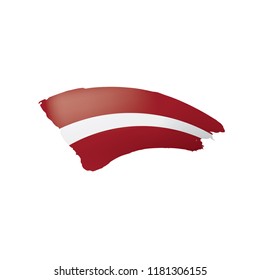 Latvia flag, vector illustration on a white background.