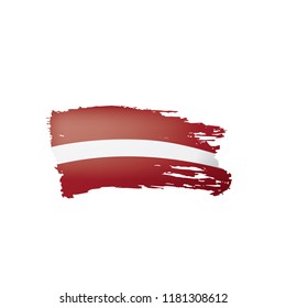 Latvia flag, vector illustration on a white background.