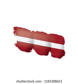 Latvia flag, vector illustration on a white background.