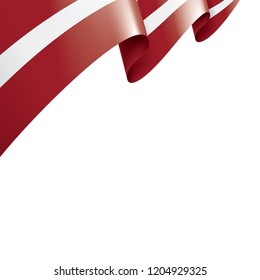 Latvia flag, vector illustration on a white background