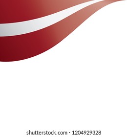 Latvia flag, vector illustration on a white background