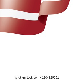 Latvia flag, vector illustration on a white background
