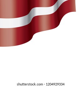 Latvia flag, vector illustration on a white background