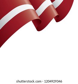 Latvia flag, vector illustration on a white background