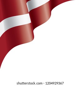 Latvia flag, vector illustration on a white background