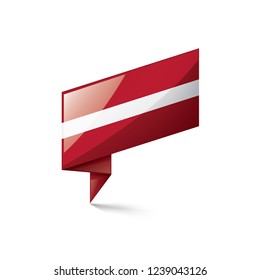 Latvia flag, vector illustration on a white background