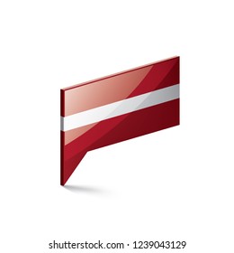 Latvia flag, vector illustration on a white background