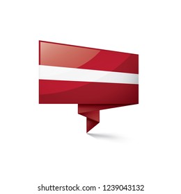 Latvia flag, vector illustration on a white background