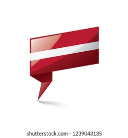 Latvia flag, vector illustration on a white background