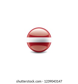 Latvia flag, vector illustration on a white background
