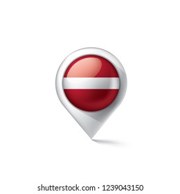 Latvia flag, vector illustration on a white background
