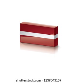 Latvia flag, vector illustration on a white background