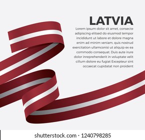 Latvia flag, vector illustration on a white background