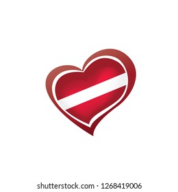 Latvia flag, vector illustration on a white background