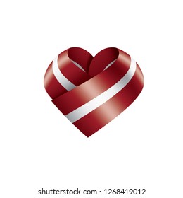 Latvia flag, vector illustration on a white background