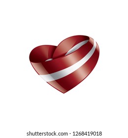 Latvia flag, vector illustration on a white background