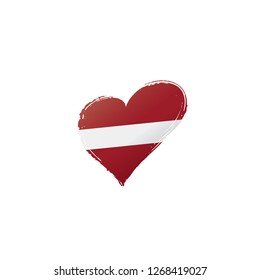 Latvia flag, vector illustration on a white background