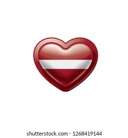 Latvia flag, vector illustration on a white background