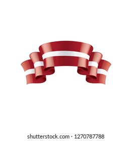 Latvia flag, vector illustration on a white background