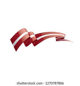 Latvia flag, vector illustration on a white background