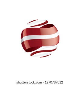 Latvia flag, vector illustration on a white background