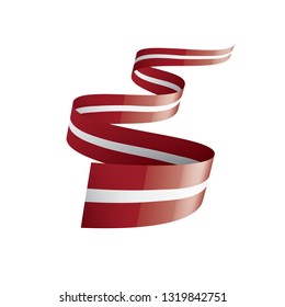 Latvia flag, vector illustration on a white background