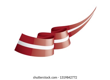 Latvia flag, vector illustration on a white background