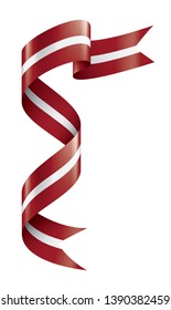Latvia flag, vector illustration on a white background