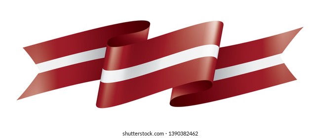 Latvia flag, vector illustration on a white background