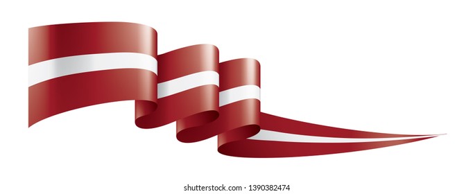 Latvia flag, vector illustration on a white background
