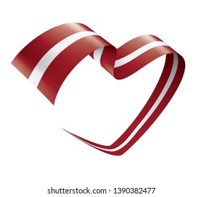 Latvia flag, vector illustration on a white background