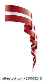 Latvia flag, vector illustration on a white background