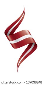 Latvia flag, vector illustration on a white background